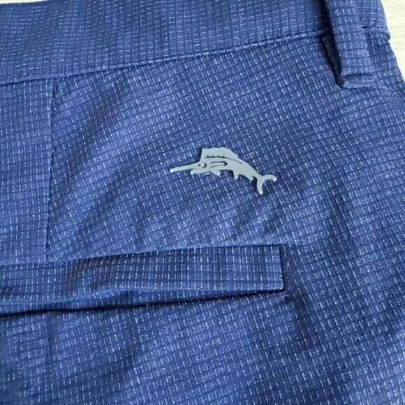 Tommy Bahama Mens 38 Navy Golf Performance Chino Shorts Textured Nylon Spandex - Picture 10 of 11
